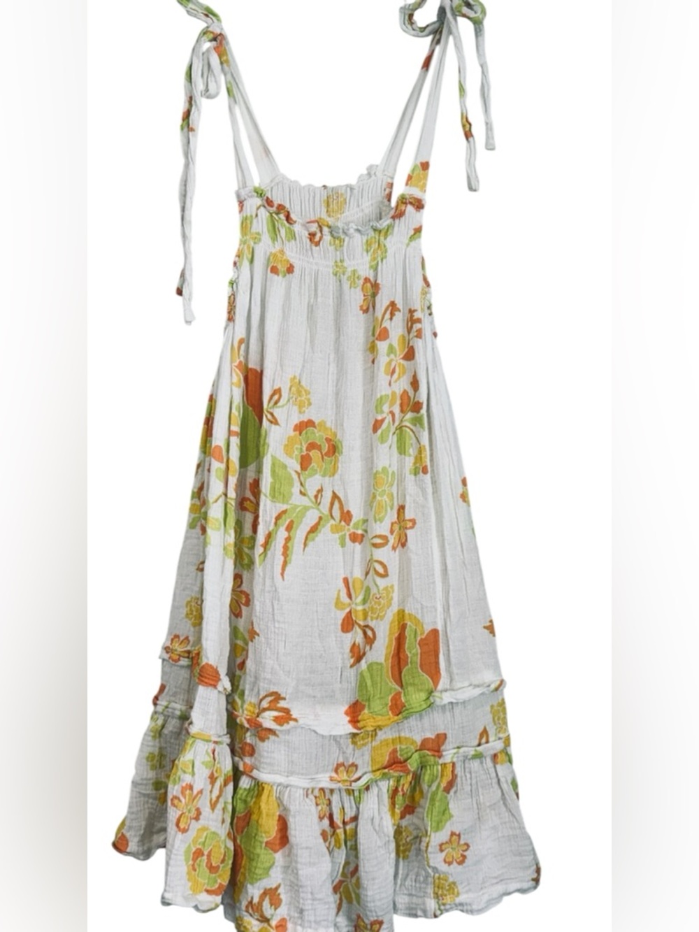 Free People "Sleeveless Wildflower" Floral Tunic Top (or Mini Dress) size M - Picture 3 of 8